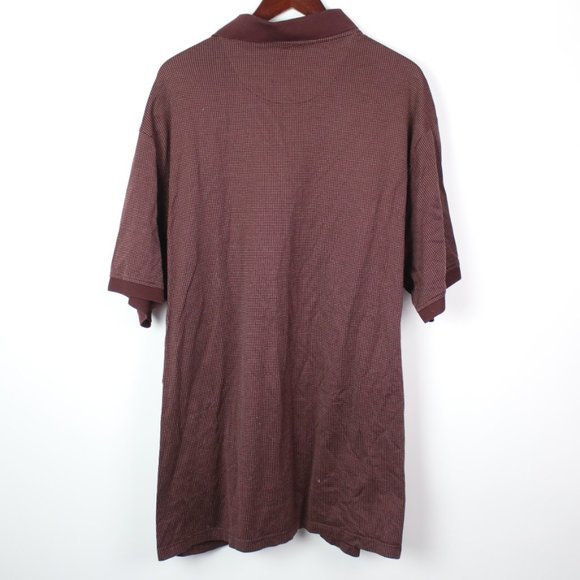 Roundtree & Yorke Mens 4XT Plum Mercerized Cotton Polo Shirt - Picture 3 of 4